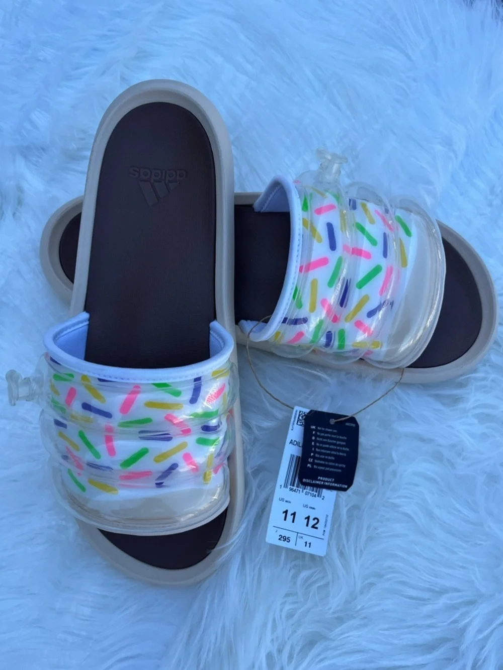 🆕 Adidas Adilette Zplaash Sprinkles Slides Men Size 11 Women Size 12 Unisex